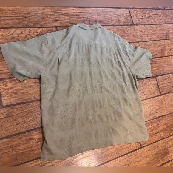 Tommy Bahama silk shirt men’s XXL tan brown button down short sleeve Palm Trees - Picture 7 of 9